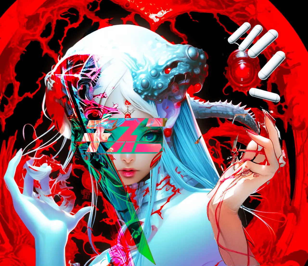 Portada del single 'I Wanna Be Software' de Grimes y Illangelo